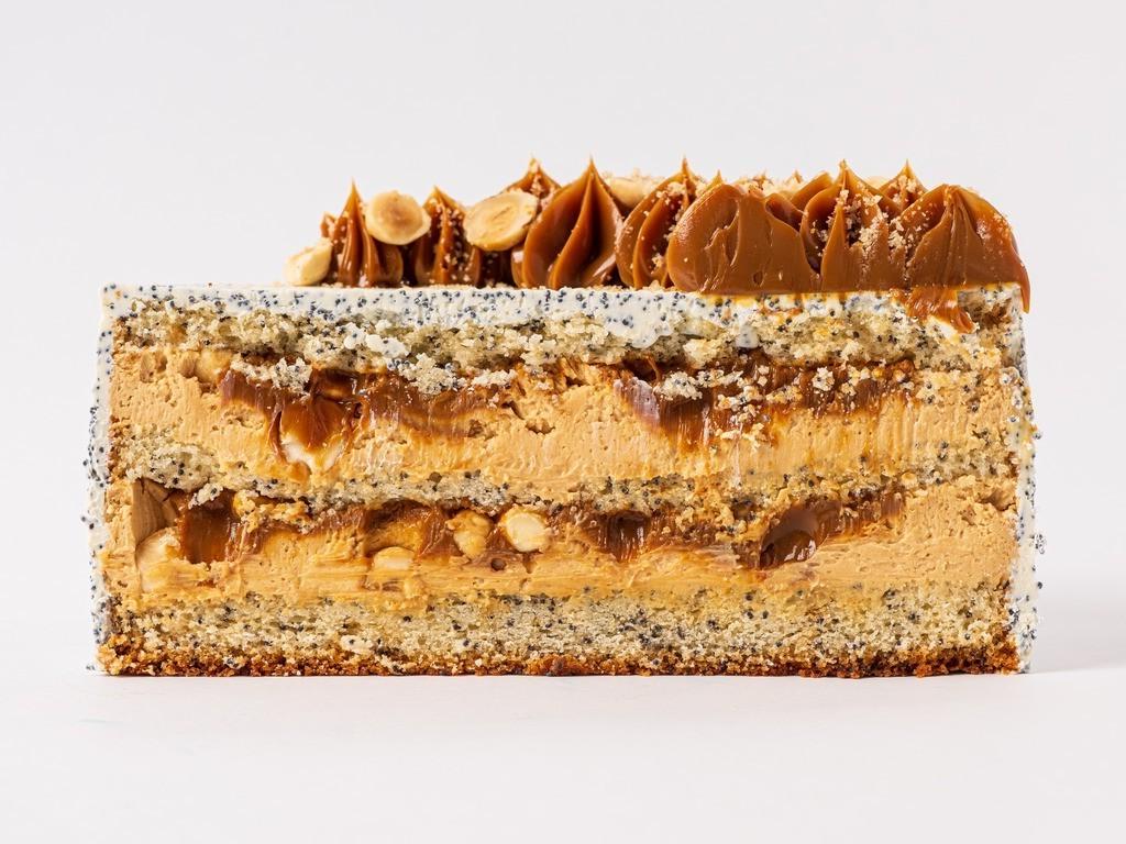 Poppy Seed Cake with Condensed Milk and Hazelnuts